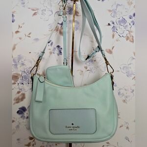 Kate ♠︎ Spade Chelsea Nylon Shoulder Bag in Blue Glow